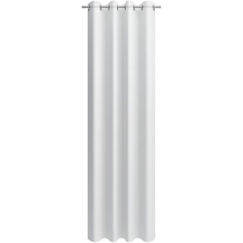 Vorhang NEUTEX FOR YOU "Kiss", weiß (wollweiß), B:142cm H:120cm, Jacquard, Polyester, Gardinen, Vorhang, Ösenschal mit Metallösen, Breite 142 cm, nach Maß
