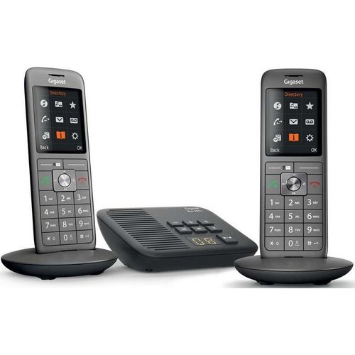 Schnurlostelefon duo dect anthrazit mit anrufbeantworter Gigaset GIGACL660ADUO