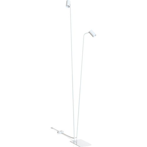 Stehlampe Metall GU10 216 cm hoch Weiß 2-flammig Modern Stehleuchte