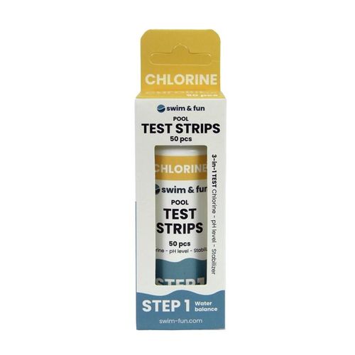 Swim & Fun Test Strips Chlorine/pH/Stabilizer 50 pcs
