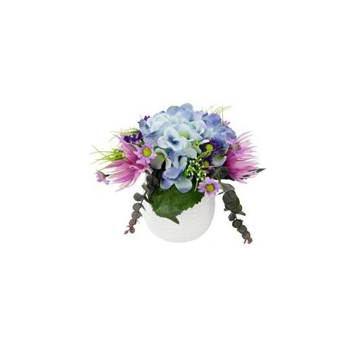 Kunstpflanze I.GE.A., blau, B:23cm H:21cm T:23cm, Kunststoff, Kunstpflanzen, Kunstpflanze