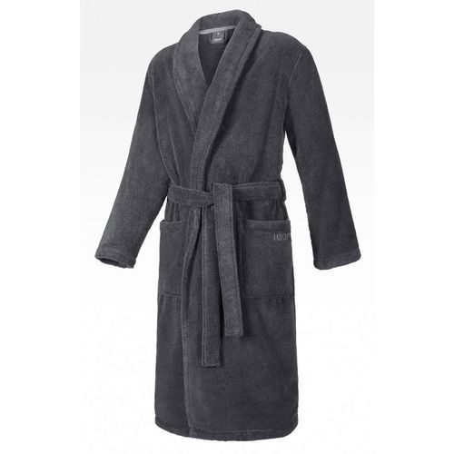Joop! Bademantel, Anthrazit, Textil, Uni, Gr. 54/56, Oeko-Tex® Standard 100, Handmade in Germany, Taschen, besonders flauschig, angenehm warm, hochwertige Qualität, Badtextilien, Bademäntel, Bademäntel Herren