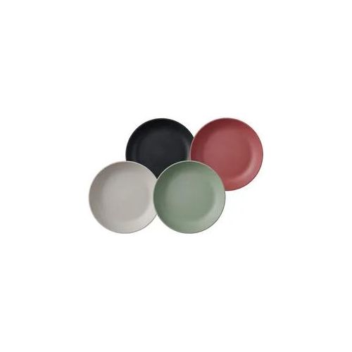 Suppenteller MEPAL "Suppenteller Silueta ø 21 cm 4er Set", bunt, L:21cm, Speiseteller