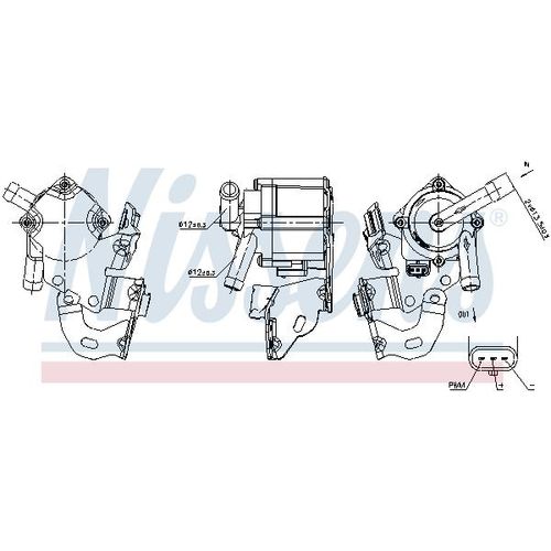 NISSENS Zusatzwasserpumpe Wasserpumpe Zusatzwasserpumpe, Turbolader 831064 Zusatzwasserpumpe,Wasserpumpe,Zusatzwasserpumpe, 12V für PEUGEOT MINI BMW D
