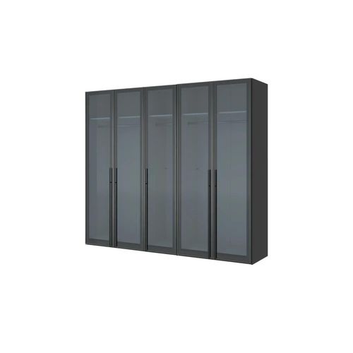Drehtürenschrank Dreamer - schwarz - 252,8 cm - 220 cm - cm 58,5 - Sconto