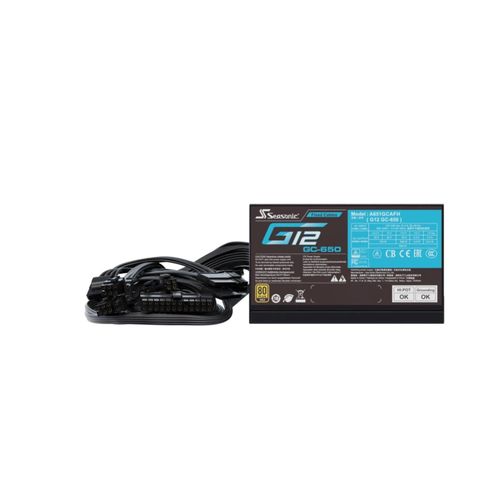 SEASONIC Netzteil "Netzteil 650W G12 GC-650 80+Gold", schwarz, B:11,5cm H:11,9cm T:27cm, Netzteile