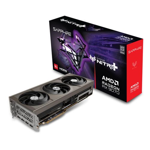 SAPPHIRE Grafikkarte "Radeon RX 9070", grau (schwarz), Grafikkarten
