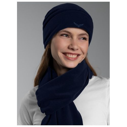 Fleecemütze TRIGEMA "TRIGEMA Fleecemütze", Damen, Gr. 3, blau (navy), Kunstfaser, Mützen