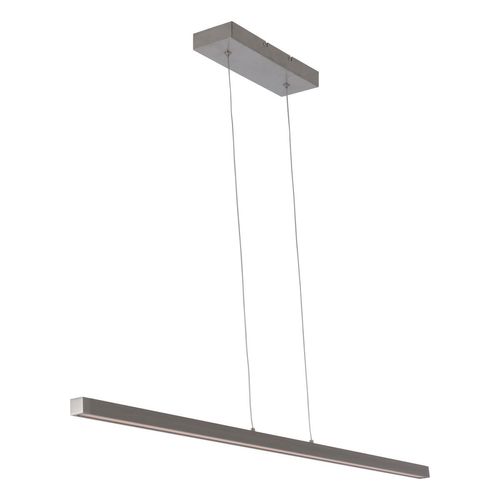Steinhauer Pendelleuchte Danske 1-flammig Stahl gebürstet 114x11cm