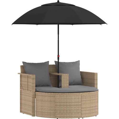 SaisonschlussverkaufGarten-Sofa mit Kissen 8 pcs Beige und Hellgrau Poly-Rattan - Gartenliegen NeuMöbel14011