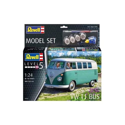 Revell Model Building Kit - VW T1 Bus 1:24 - 146dlg.