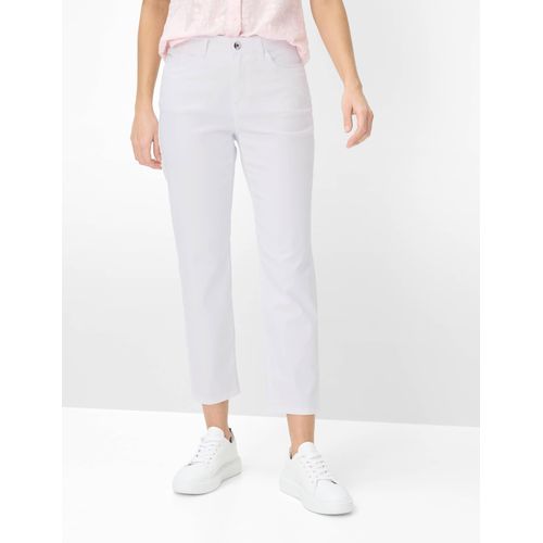 Brax Damen Five-Pocket-Hose Style CAROLA S WHITE, denim weiß, Gr. 40L