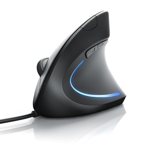 CSL ergonomische Maus kabelgebunden, optische vertikale Mouse, Vorbeugung gegen Mausarm/Tennisarm (RSI)