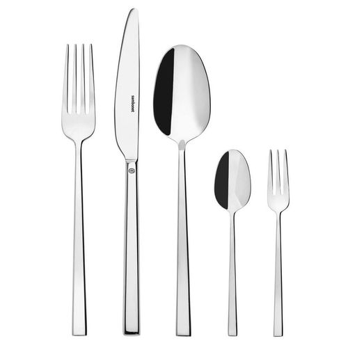 Sambonet Besteckset Rock, Edelstahl, Metall, 60-teilig, lebensmittelecht, Essen & Trinken, Besteck, Besteck-Sets