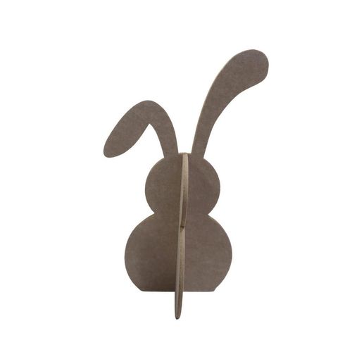 Dekohase, Ecru, Textil, Uni, Hase, 29.5x53x24.5 cm, zum Stellen, handgemacht, Dekoration, Skulpturen & Dekoobjekte, Dekotiere