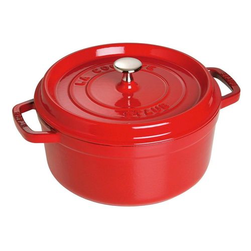 Staub Schmortopf Staub LA Cocotte, Rot, Metall, 3,8 L, backofengeeignet,backofengeeignet, Kochen, Töpfe, Schmortöpfe