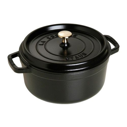 Staub Schmortopf LA Cocotte, Schwarz, Metall, 3,8 L, backofengeeignet, Kochen, Töpfe, Schmortöpfe