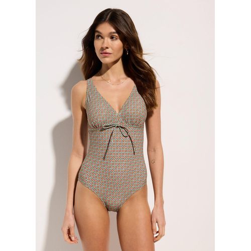 bonprix Shape Badeanzug leichte Formkraft, schwarz, Gr.54, Femininer Shape Badeanzug leichte Formkraft