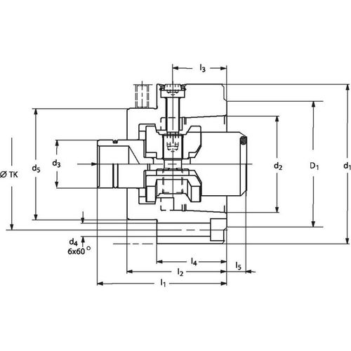 Röhm Anbauflansch mit Einbauspannsatz HSK-C, Nenngröße 40 - 820803