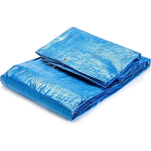 Abdeckplane Gewebeplane Plane Gartenplane Holzplane Schutzplane Holz Bootsplane Farbe und Grammatur: Blau / 50 g/m², Größe: 10 x 14m