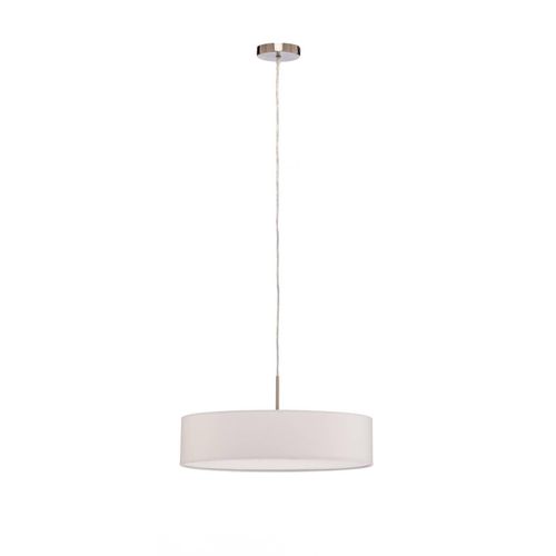 Lindby Hängeleuchte Sebatin, Ø 50 cm, creme Stoff, E27