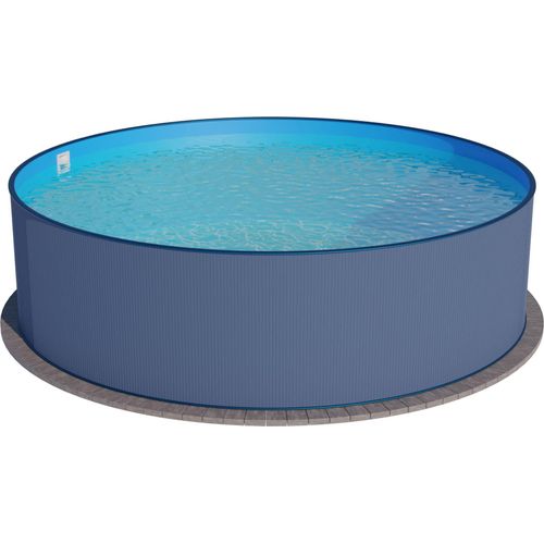 Summer Fun Stahlwandbecken Malibu Basic rund ø 3,50m x 1,20m Folie 0,4mm Einzelbecken Pool Rundpool / 350 x 120 cm Stahlwandpool Rundbecken