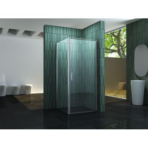 Duschkabine SCATOLA (chrom) 80 x 80 x 195 cm ohne Duschtasse