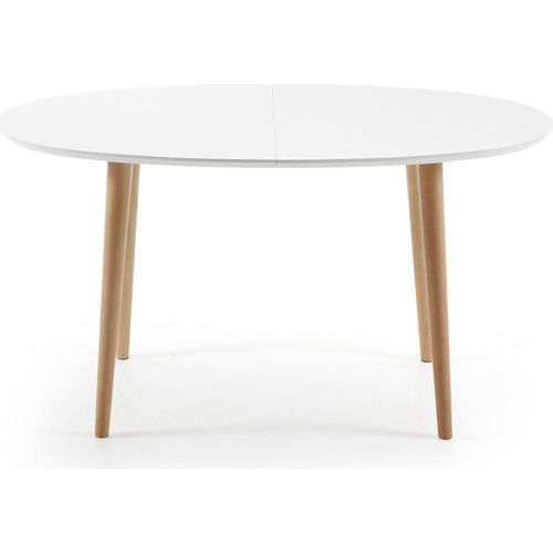 Tisch Oqui ovaler ausziehbar weiß 140 (220) x 90 cm