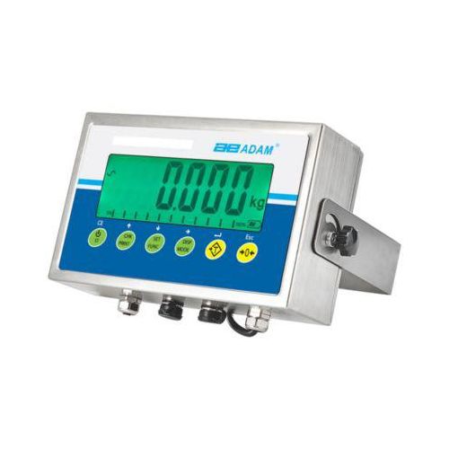 Wägebrücke Adam PT-112, Wägebereich 200 g-1000 kg, mit AE403 Display, B 1200 x T 1200 x H 100 mm, Stahl, blau