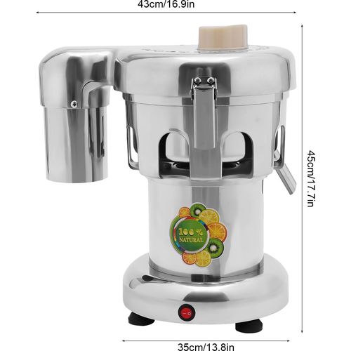 Entsafter 370W Saftpresse Edelstahl Presse 2800 RPM Obstpresse Saft Juicer