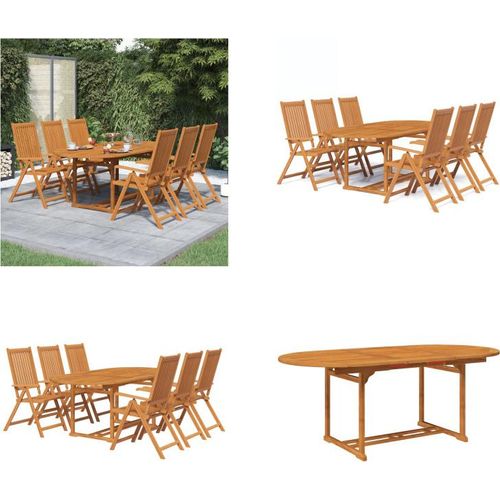 vidaXL 7 tlg. Garten Essgruppe Massivholz Akazie - Esstisch Und Stühle - Esstische Und Stühle - Essgruppe - Essgruppen