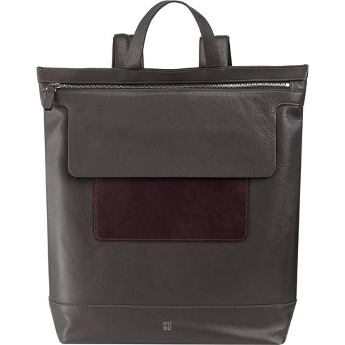 Herren Rucksack aus Leder, Graphit, 39 cm Höhe, 36 cm Breite, 11 cm Tiefe
