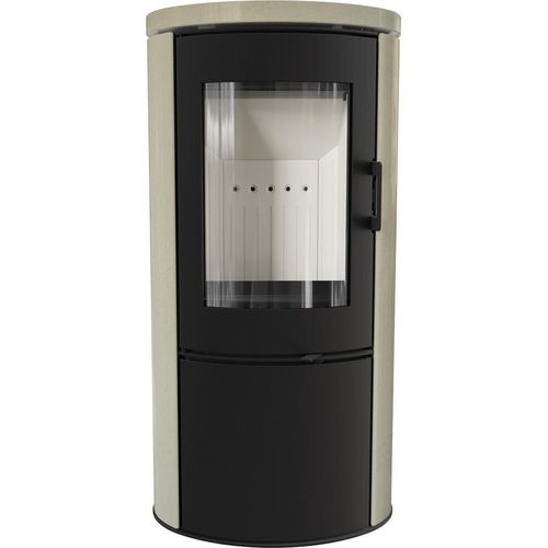Kaminofen aus Stahl KRATKI AB S/DR ECO 5,5 kW Ø 150 Dekorative Fassadenverkleidung creme