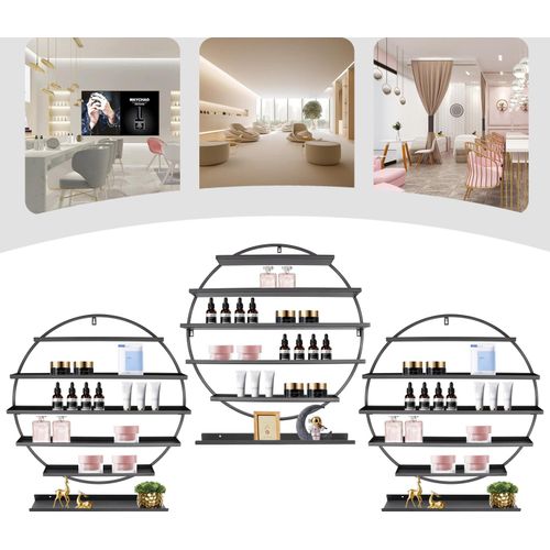 Wandmontiertes Nagellack-Aufbewahrungsregal in runder Form, Nagellackständer für Nagelstudio, Nagellack-Organisator