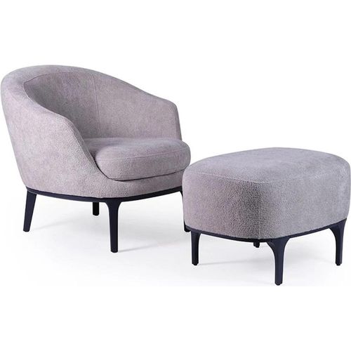 Wohnzimmer Set 2tlg Sessel mit Hocker Designer Modern Polstermöbel