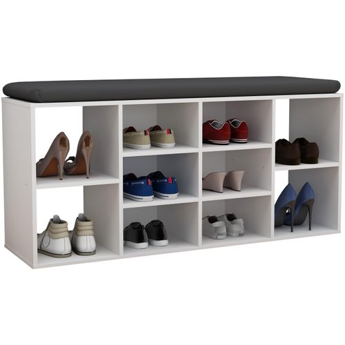 Schuhregal VCM "Holz Regal Schuhschrank Schuhregal Hinsol S", weiß, B:104cm T:30cm, Regale, Schuhregal