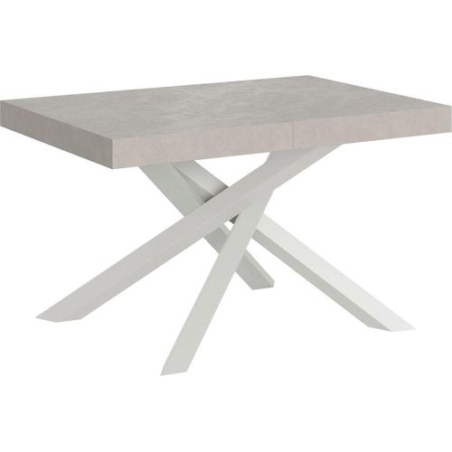 Ausziehbarer Tisch 90x120/380 cm, Gestell Volantis kaschmirweiß
