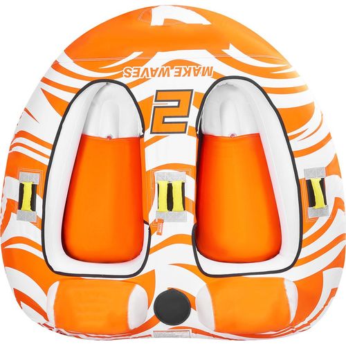 SucceBuy Schleppschläuche zum Bootfahren, aufblasbare Schleppschläuche für 2 Personen mit 2 Cockpits