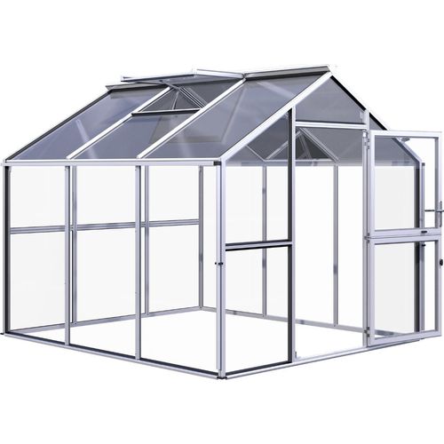KGT Gewächshaus "Novum III" pressblank 8,4 m² 4 mm ESG, 10 mm HKP