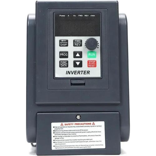 Frequenzumrichter - VFD AT2 - Ausgangsstrom 5 A - AC 220 V Einphasig - EU-Stecker - Für 0,75 kW Motor - Größe 180×125×135 mm - Schwarz