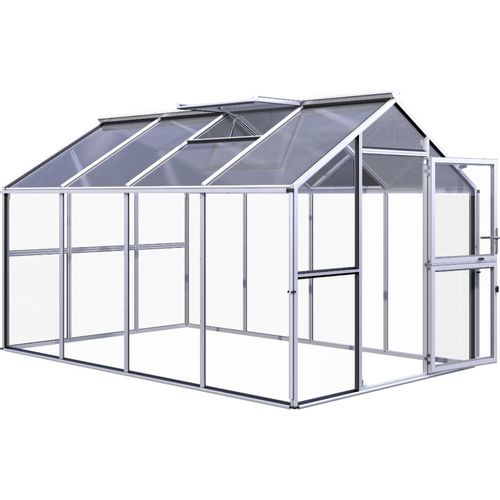 KGT Gewächshaus "Novum IV" pressblank 11,1 m² 4 mm ESG, 10 mm HKP