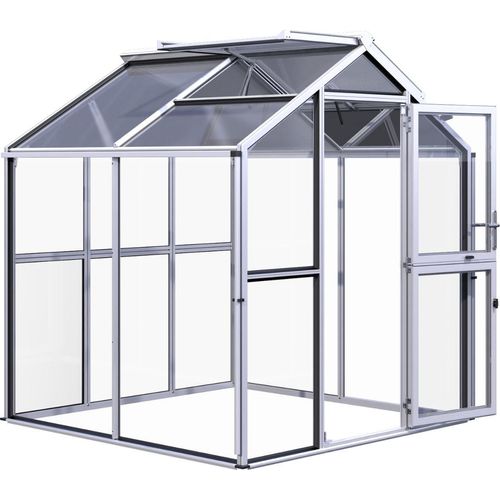 KGT Gewächshaus "Galant II" pressblank 4,5 m² 4 mm ESG, 10 mm HKP