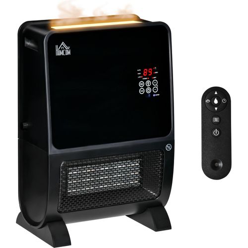 2-in-1 Heizlüfter, Heizgerät, LED-Licht, 8 Stunden-Timer, 33 cm x 21 cm x 49,5 cm, Schwarz