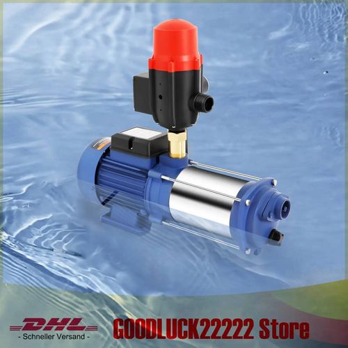 Garten-Wasserpumpe - Oberflächen-Pumpstation - Kreiselpumpe - EU-Stecker - Blau