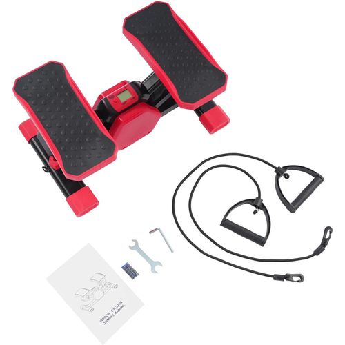 Tragbarer Pedaltrainer - Mini Heimtrainer - 150 kg Belastbarkeit - LCD-Display - Widerstandsbänder - Cardio- & Ganzkörpertraining - Für Zuhause