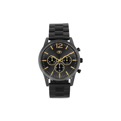 TOM TAILOR Herren Armbanduhr aus Edelstahl anthrazit mit 42mm, bunt, Gr. ONESIZE