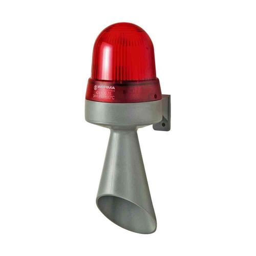 WERMA Signaltechnik Werma 424 120 75 - Kombigeraet LED/Hupe rot 24 V AC/DC