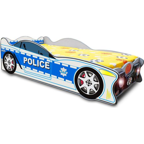 Polizei Auto Bett Betten Kinderbett Jugendbett Polizeiauto & Matratze Kind Neu