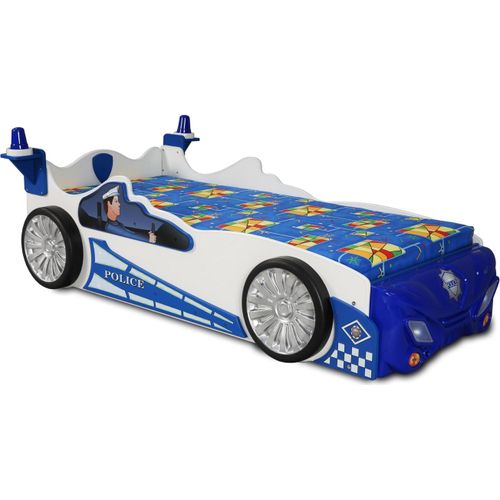 Schlafzimmer Kinderbett Betten Kinder Zimmer Polizei Auto Kindermöbel + Matratze
