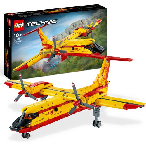 LEGO 42152 Technic Löschflugzeug Feuerwehr-Flugzeug-Spielzeug als Geschenk-Idee für Kinder ab 10 Jahre, Konstruktionsspielzeug und Kinderzimmer-Deko